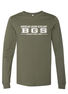 BGS BC3501LS MIL GREEN LONGSLEEVE